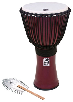 Toca TF2DJ Freestyle II Rope Djembe Package